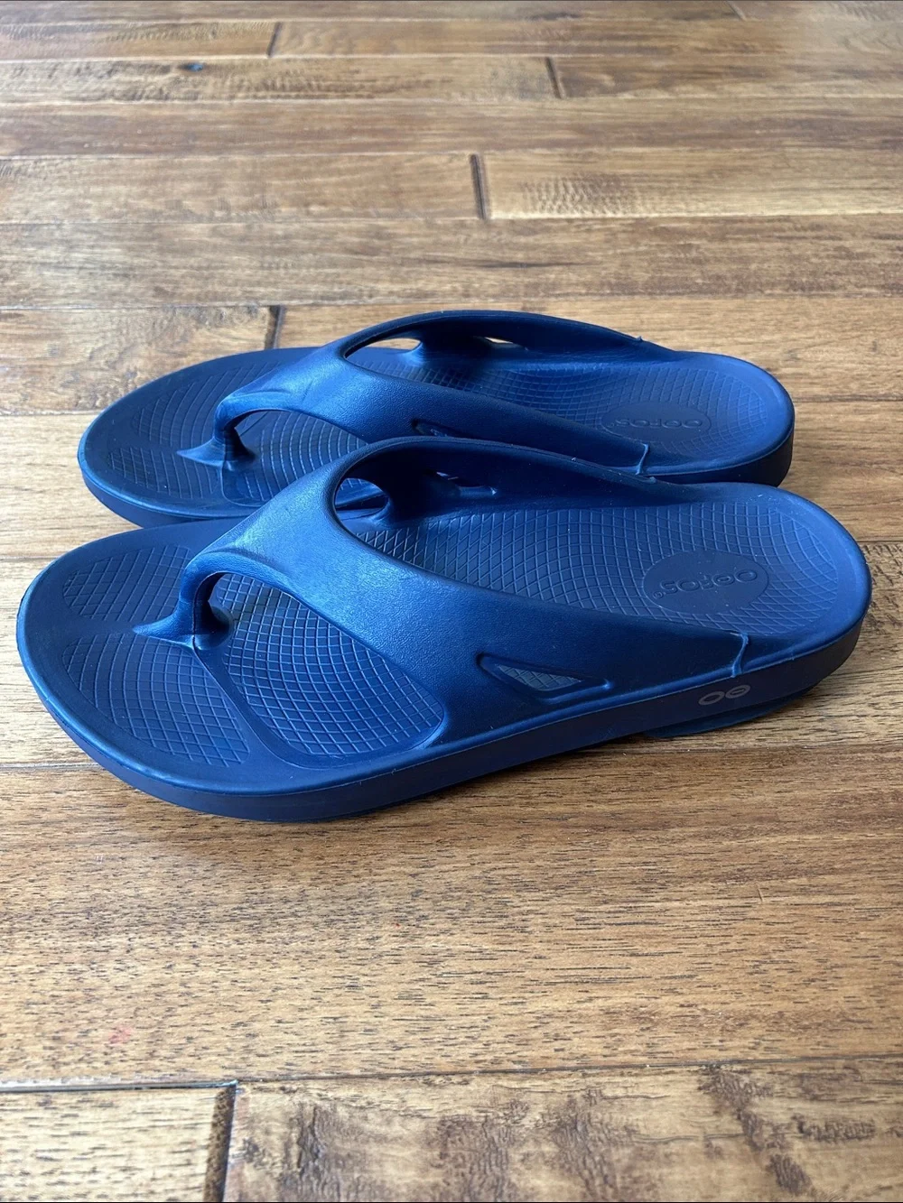 Oofos OOriginal Sandals Recovery Flip Flop Thongs Navy Blue Mens Size 10